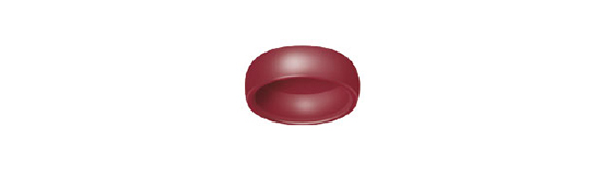 Locator: Boton de Nylon Rojo Angulados (4 Pack)