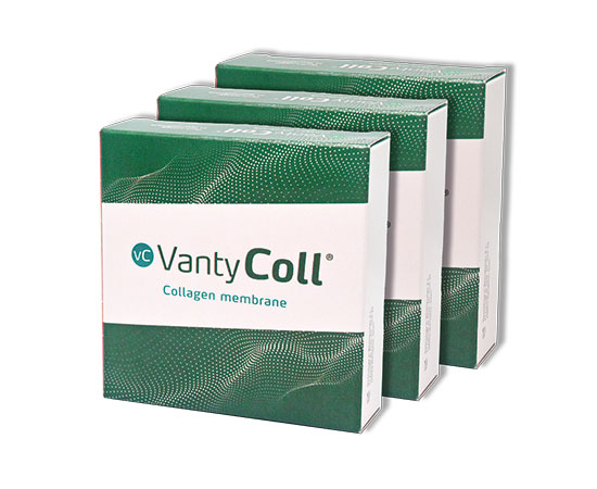 3 cajas de Membranas de colágeno Vanty Coll 6u - 1 cara lisa y 1 cara rugosa
