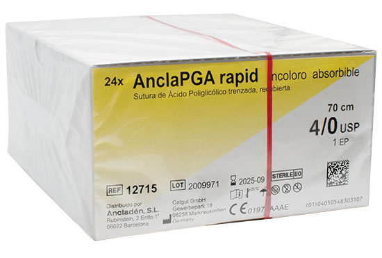 AnclaPGA Sutura absorbible. HRT17-4/0-70cm. C/24