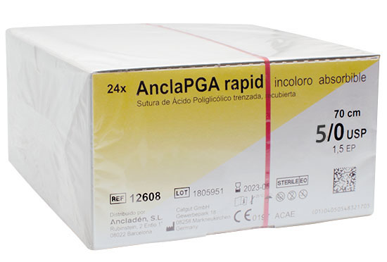 AnclaPGA Sutura absorbible. DS16-5/0-70cm. C/24u