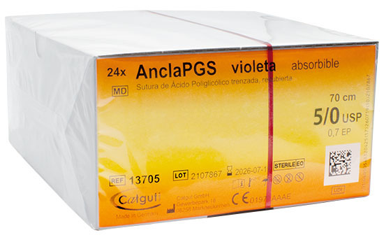 AnclaPGS Sutura absorbible. DSM16 5/0-70cm.c/24